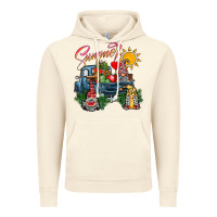 Vintage Artic summer gnomes  truck Vintage Hoodie - CowhideDigitalArt