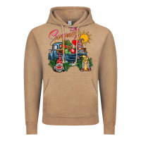 Vintage Coffee summer gnomes  truck Vintage Hoodie - CowhideDigitalArt