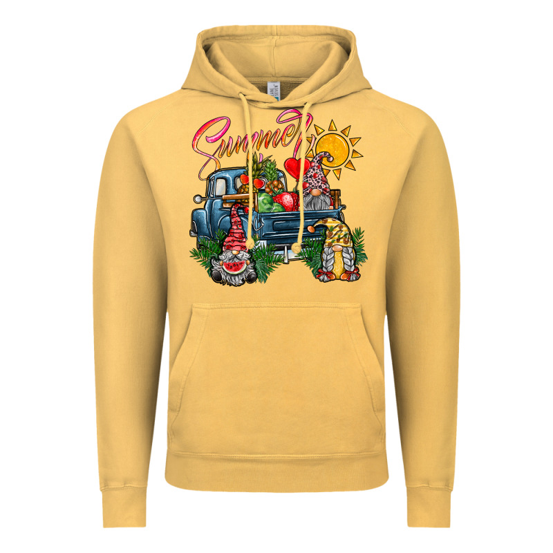 Summer Gnomes  Truck Vintage Hoodie by CowhideDigitalArt | Teevron