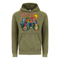 Vintage Olive summer gnomes  truck Vintage Hoodie - CowhideDigitalArt