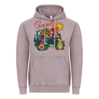 Vintage Zinc summer gnomes  truck Vintage Hoodie - CowhideDigitalArt
