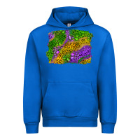 Cobalt Leopard Gemstone Mardi Gras Urban Hoodie - RanaPortraitStore