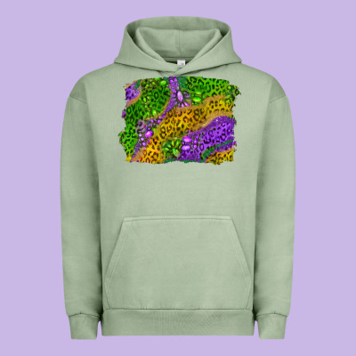 Leopard Gemstone Mardi Gras Urban Hoodie Designed By Ranaportraitstore