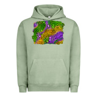 Pigment Oil Green Leopard Gemstone Mardi Gras Urban Hoodie - RanaPortraitStore