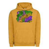 Pigment Peanut Butter Leopard Gemstone Mardi Gras Urban Hoodie - RanaPortraitStore