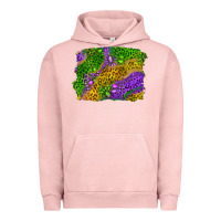 Pigment Salmon Leopard Gemstone Mardi Gras Urban Hoodie - RanaPortraitStore