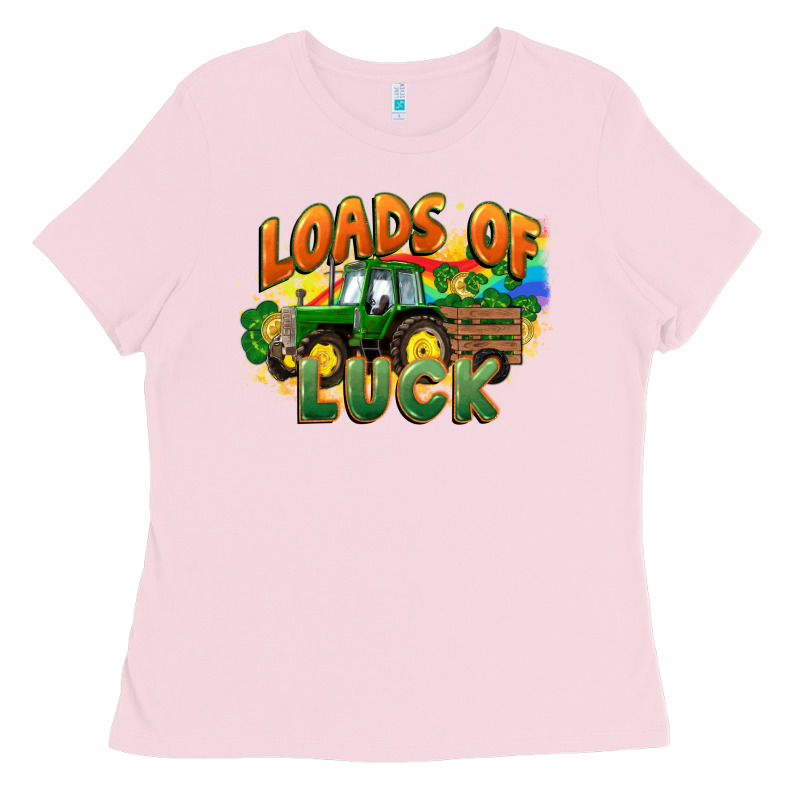 Loads Of Luck With Tractor St. Patricks Day Ladies Tee by FaDigitalArtStudio | Teevron