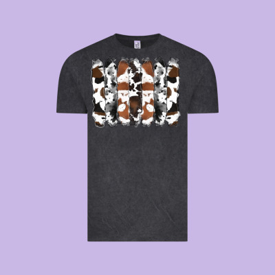 Cowhide Brushstrokes Vintage Tee Designed By Ranaportraitstore