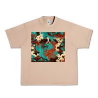 Burro Serape Turquoise Glitter Cowhide  Tooled Leather  Tumbler Urban Heavy Tee - FaDigitalArtStudio