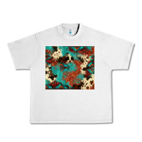 Lunar Rock Serape Turquoise Glitter Cowhide  Tooled Leather  Tumbler Urban Heavy Tee - FaDigitalArtStudio
