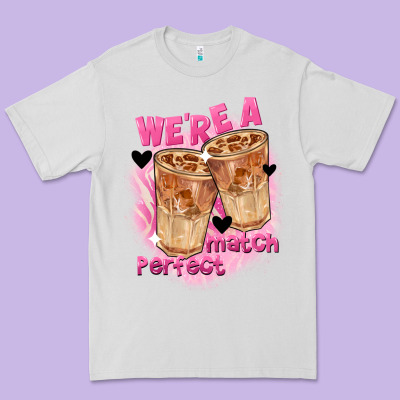 We're A Perfect Match Valentine's Day Premium Tee Designed By Fadigitalartstudio