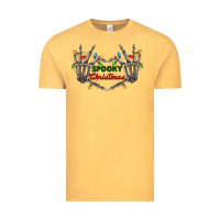 Vintage Mustard spooky christmas skeleton hands Vintage Tee - FaDigitalArtStudio