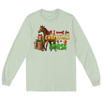 Matcha All I Want For Christmas Is A Horse Long Sleeve Tee - LillyAllenDesigns