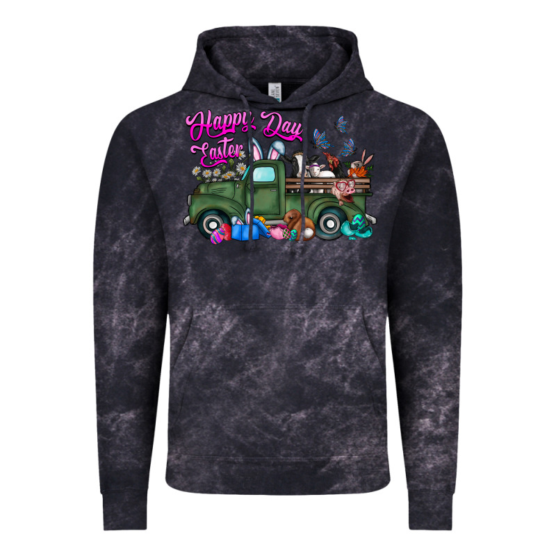 Happy Easter Day Truck Vintage Hoodie by CowhideDigitalArt | Teevron