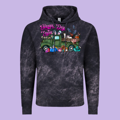 Happy Easter Day Truck Vintage Hoodie Designed By Cowhidedigitalart