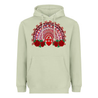 Matcha valentines day rainbow with roses Heavyweight Hoodie - RanaPortraitStore