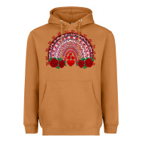 Meerkat valentines day rainbow with roses Heavyweight Hoodie - RanaPortraitStore