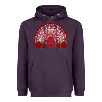 Plum valentines day rainbow with roses Heavyweight Hoodie - RanaPortraitStore