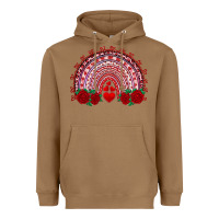 Toasted Coconut valentines day rainbow with roses Heavyweight Hoodie - RanaPortraitStore