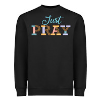 Black Just Pray Heavyweight Sweatshirt - JahusDesignShop