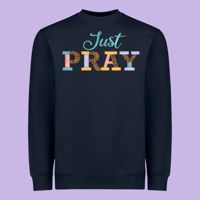 Just Pray Heavyweight Sweatshirt Designed By Jahusdesignshop