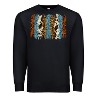 Black tool leather leopard cowhide backround Premium Sweatshirt - RanaPortraitStore