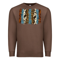 Chestnut tool leather leopard cowhide backround Premium Sweatshirt - RanaPortraitStore