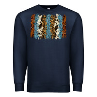 Navy tool leather leopard cowhide backround Premium Sweatshirt - RanaPortraitStore