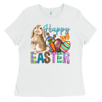 White Easter Day With Truck Ladies Tee - BundleAndBundleShop