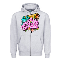 Heather Grey hello 4th grade Zipper Hoodie - JahusDesignShop