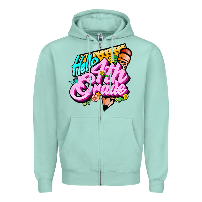 Hello 4th Grade Zipper Hoodie by JahusDesignShop | Teevron
