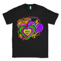 Black mardi gras heart olivia Classic Tee - OliviaCreatesArt