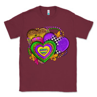 Burgundy mardi gras heart olivia Classic Tee - OliviaCreatesArt