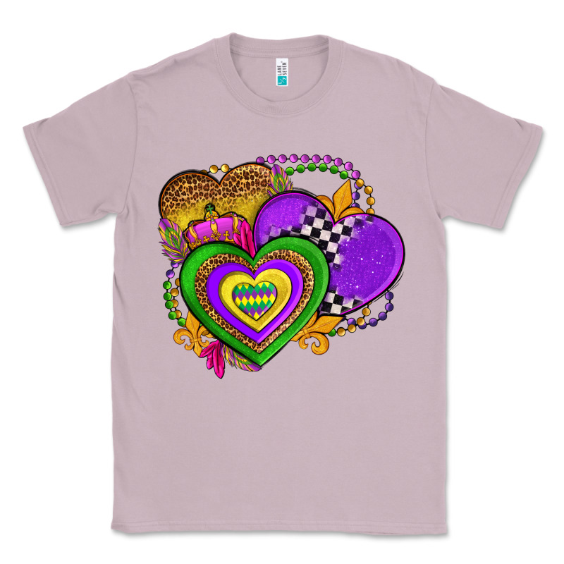 Mardi Gras Heart Olivia Classic Tee by OliviaCreatesArt | Teevron