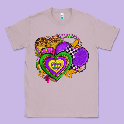 Mardi Gras Heart Olivia Classic Tee Designed By Oliviacreatesart