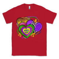 Red mardi gras heart olivia Classic Tee - OliviaCreatesArt