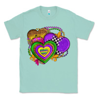Seafoam mardi gras heart olivia Classic Tee - OliviaCreatesArt