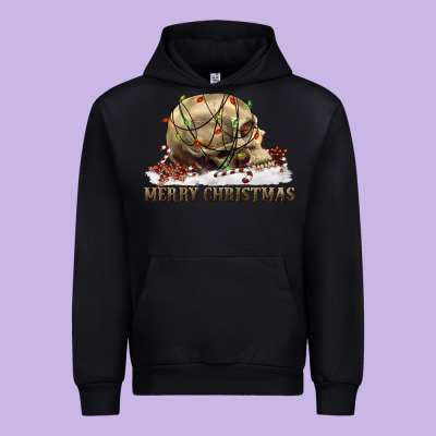 Merry Christmas Skull Urban Hoodie Designed By Ranaportraitstore