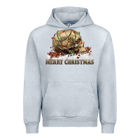 Heather Grey Merry christmas skull Urban Hoodie - RanaPortraitStore