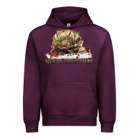 Mauve Wine Merry christmas skull Urban Hoodie - RanaPortraitStore