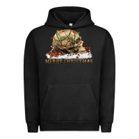 Pigment Black Merry christmas skull Urban Hoodie - RanaPortraitStore