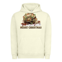 Pigment Pistachio Merry christmas skull Urban Hoodie - RanaPortraitStore