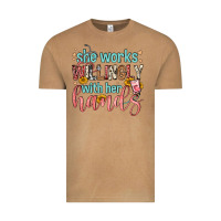 Vintage Camel she works willingly with her hands Vintage Tee - FaDigitalArtStudio