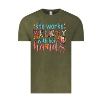 Vintage Olive she works willingly with her hands Vintage Tee - FaDigitalArtStudio