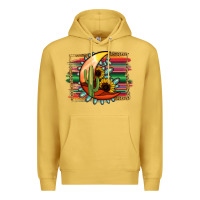 Antique Gold turquoise desert moon serape background Premium Hoodie - Jasminsmagicworld