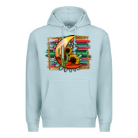 Blue Mist turquoise desert moon serape background Premium Hoodie - Jasminsmagicworld