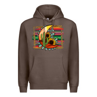 Coffee turquoise desert moon serape background Premium Hoodie - Jasminsmagicworld