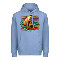 Colony Blue turquoise desert moon serape background Premium Hoodie - Jasminsmagicworld