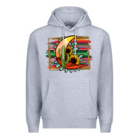 Heather Grey turquoise desert moon serape background Premium Hoodie - Jasminsmagicworld