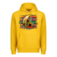 Lemon turquoise desert moon serape background Premium Hoodie - Jasminsmagicworld